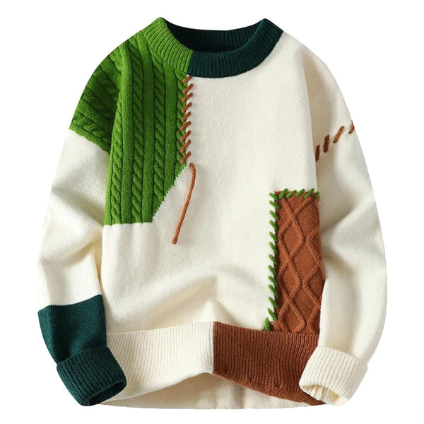 Alessio - Cozy Patchwork Sweater