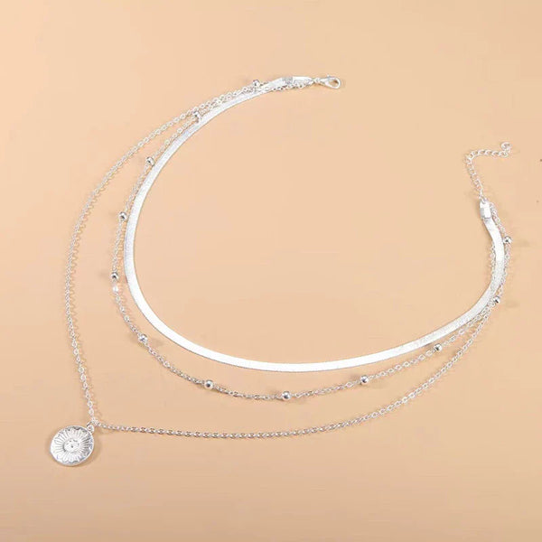 Aiko – Silver Layered Necklace – A Classic & Chic Look