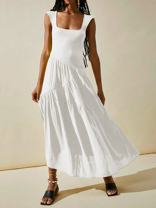 Kath - Squareneck Boho Maxi Dress