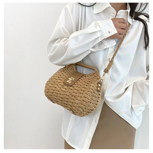 Nette -  Women's Elegant Woven Crossbody Sling Handbag