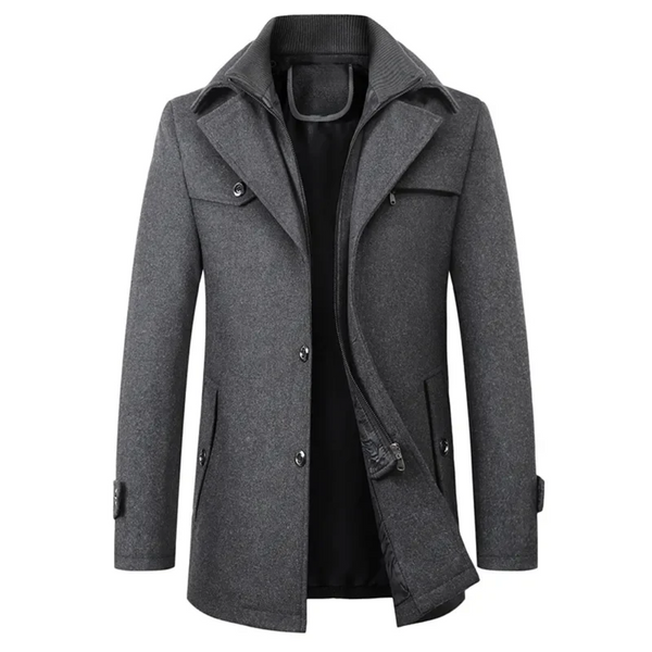 Alvin - Stylish Button-Down Coat for Men - Timeless & Refined