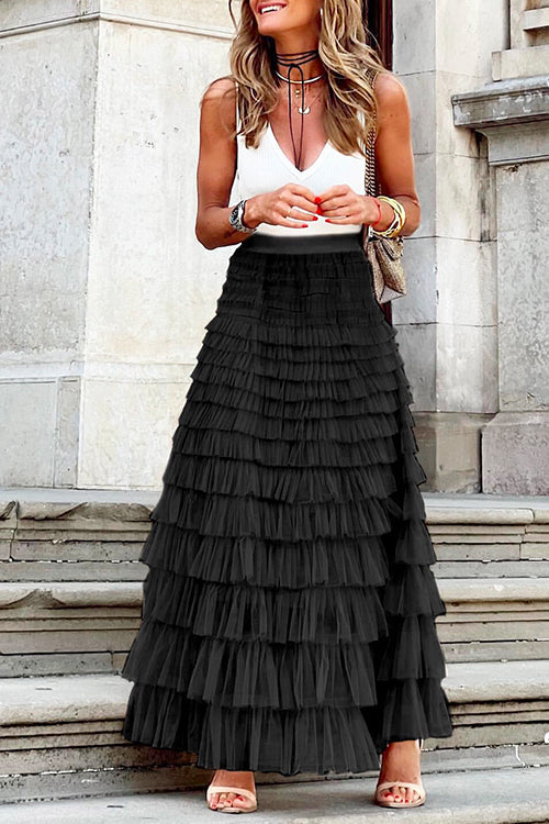 Carlee - Ruffle Tulle Skirt