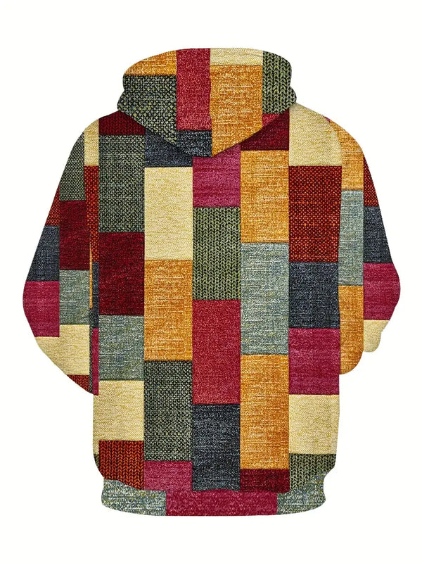 Ethan - Patchwork Hoodie for Men