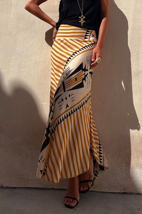 Casey - Stripes Maxi Skirt