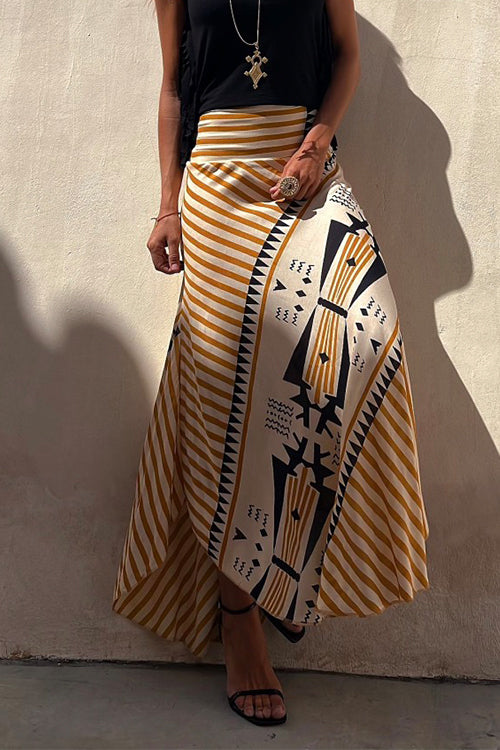 Casey - Stripes Maxi Skirt