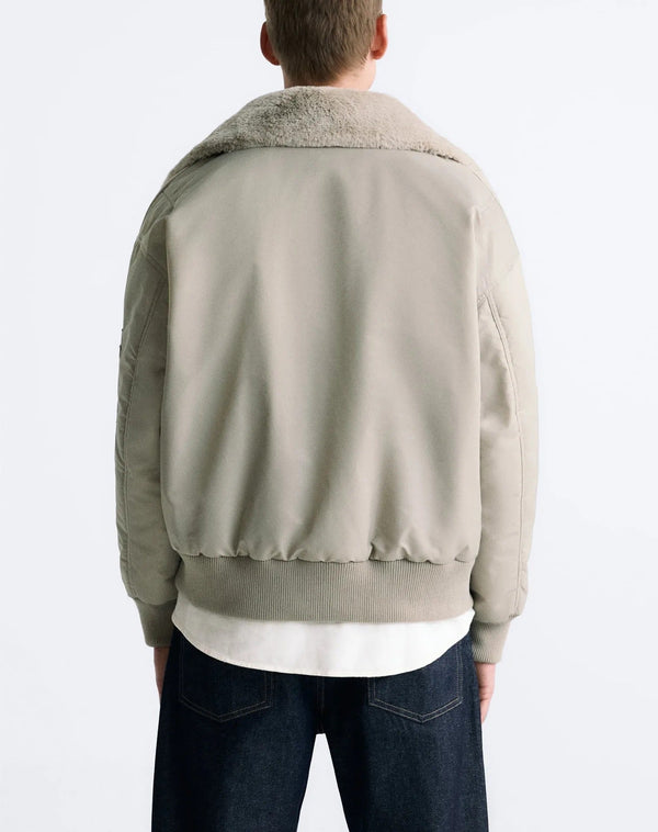 Ilyas - Sherpa Collar Bomber Jacket