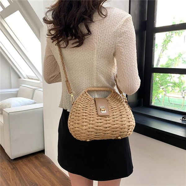 Nette -  Women's Elegant Woven Crossbody Sling Handbag