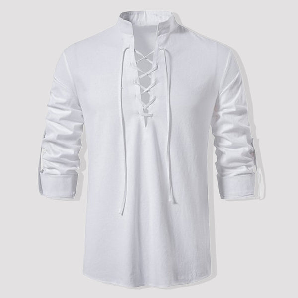 Alvin - Hippie Casual Stand Collar Shirt