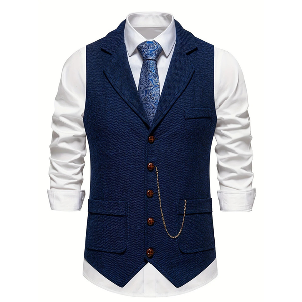 Jacko Men’s V-Neck Vest - Classic Sleeveless Knit for Smart & Casual Style