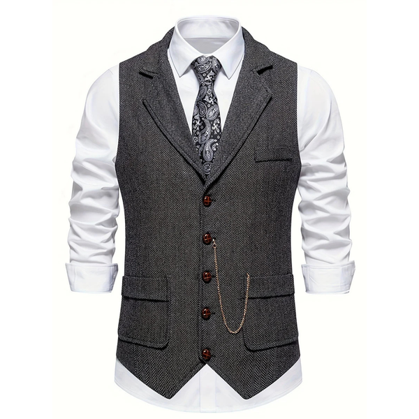 Jacko Men’s V-Neck Vest - Classic Sleeveless Knit for Smart & Casual Style