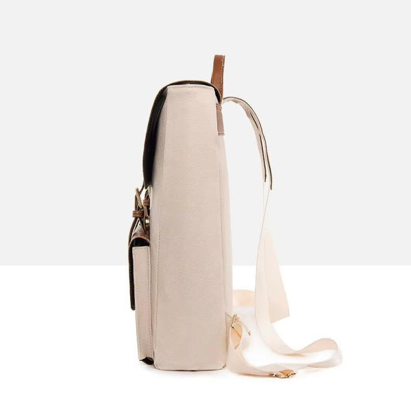 Violeta - Vintage Buckle Flap Travel Laptop Backpack