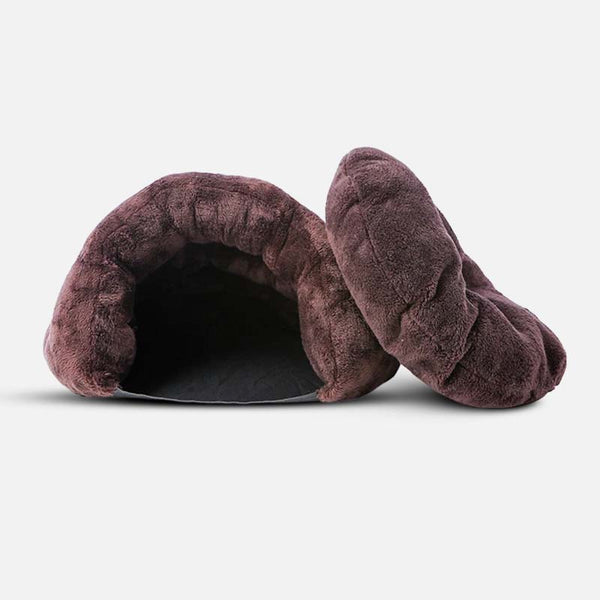 Calming Cave Dog Bed - Warm, Anti-Anxiety & Ultra-Soft Pet Hideaway