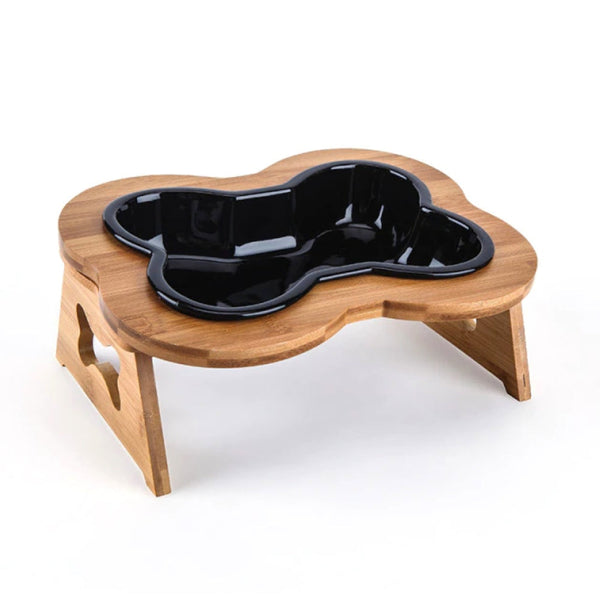 Dog Bowl with Wooden Base – Stylish & Durable Pet Feeder