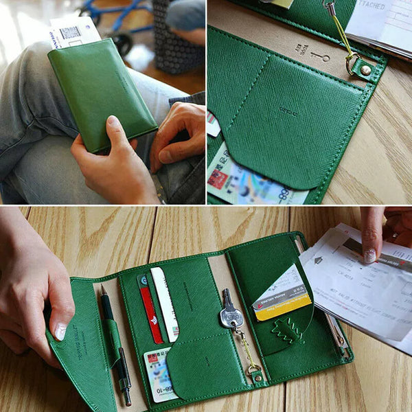 Kenaf - Green Travel Wallet Passport Holder