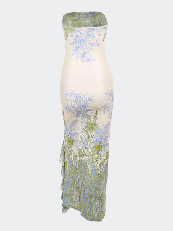 Annabeth - Floral Tube Midi Dress