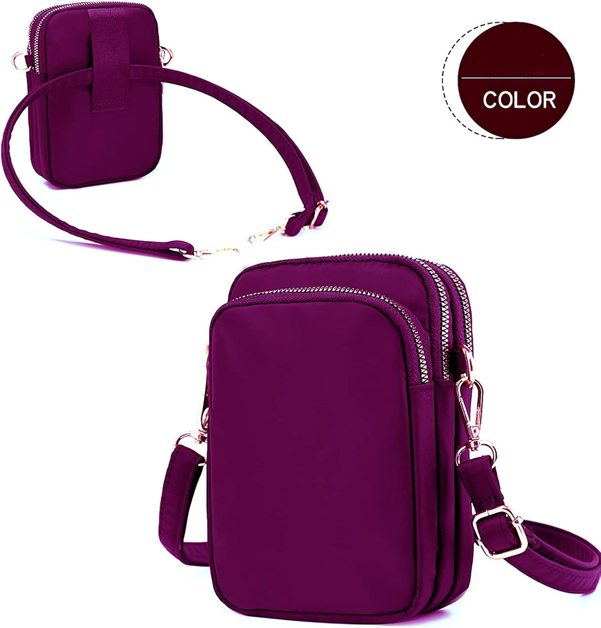 Shenny - Water-Resistant Compact Crossbody Bag