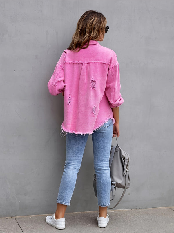 Magie - Ripped Oversized Denim Jacket