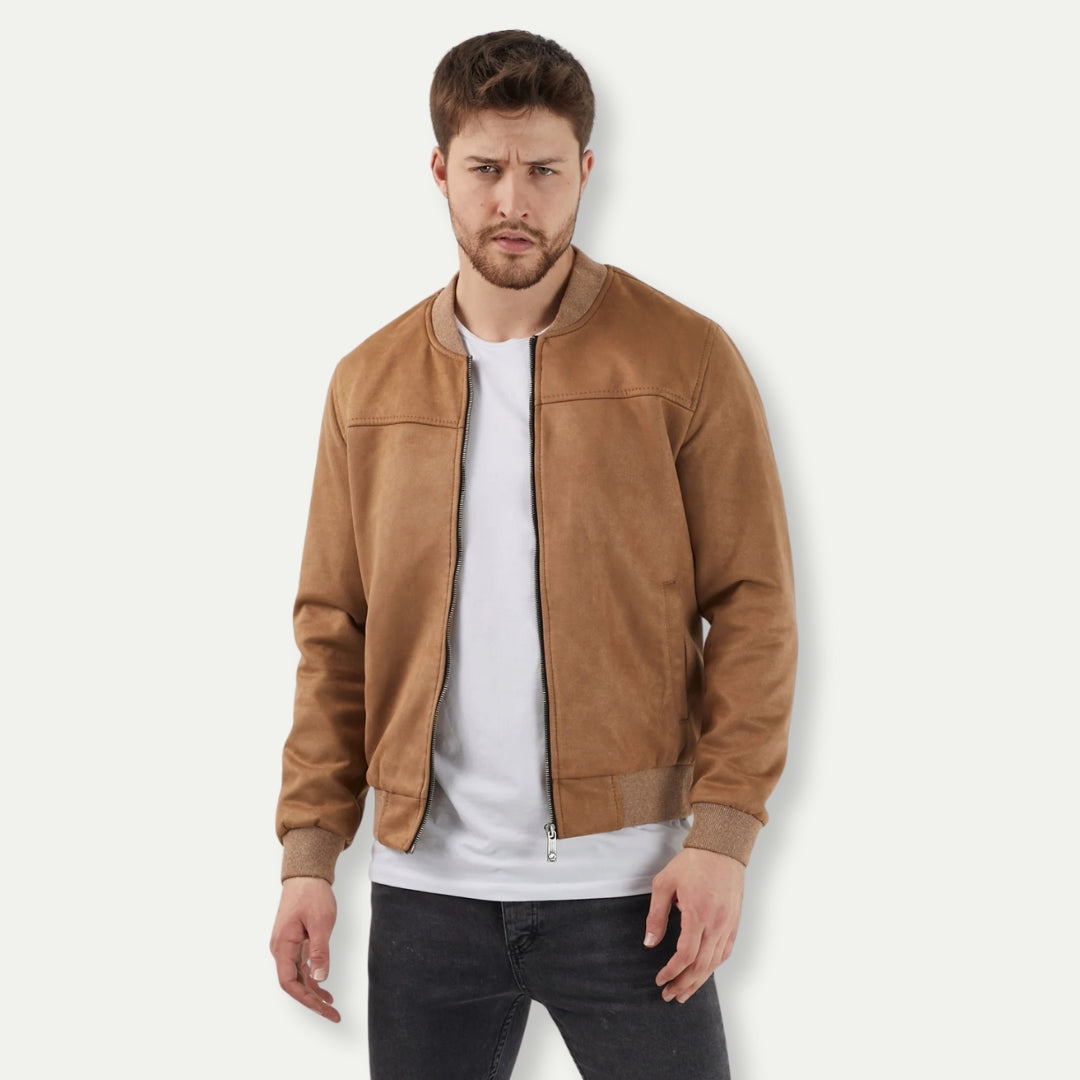 Miran - Suede Bomber Jacket