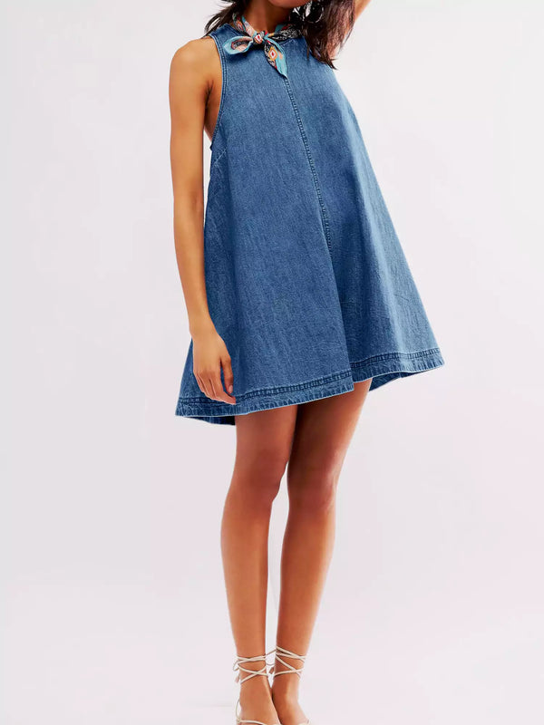 Tansy - Denim Sleeveless Mini Dress