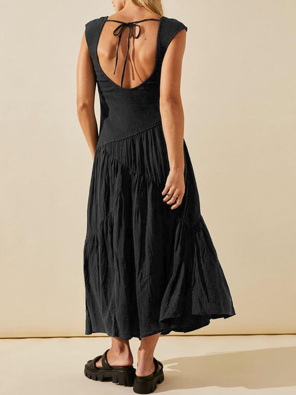 Kath - Squareneck Boho Maxi Dress