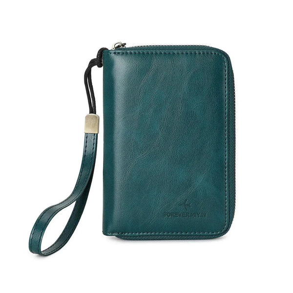 Amor - RFID Blocking Passport Holder Travel Wallet with Wrist Strap