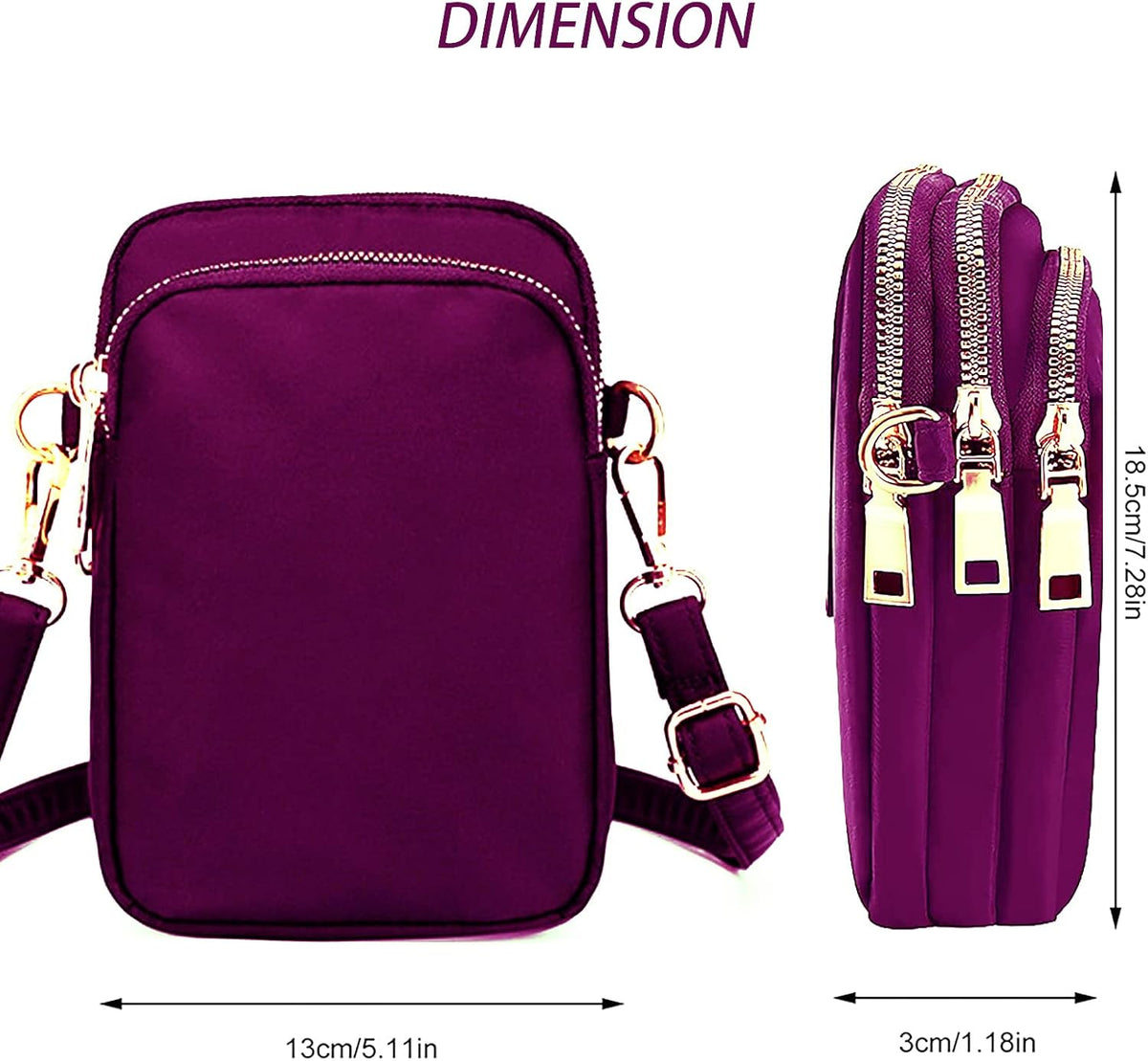 Shenny - Water-Resistant Compact Crossbody Bag