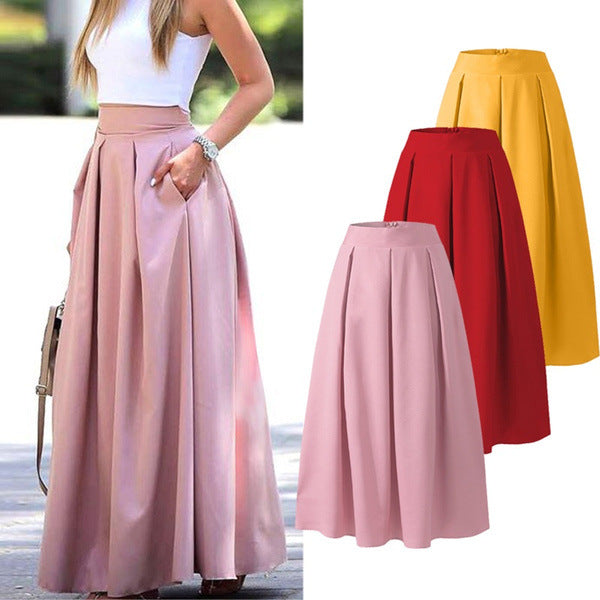 Brylee - High-waisted Pleated Skirt