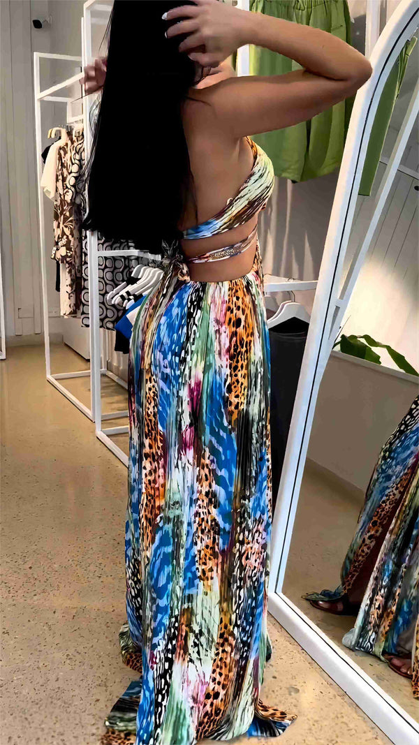 Zoey - Animal Printed Maxi Dress