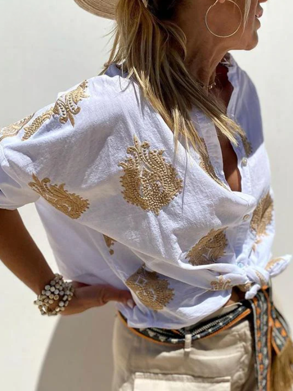 Greta - Ornate Detail Blouse