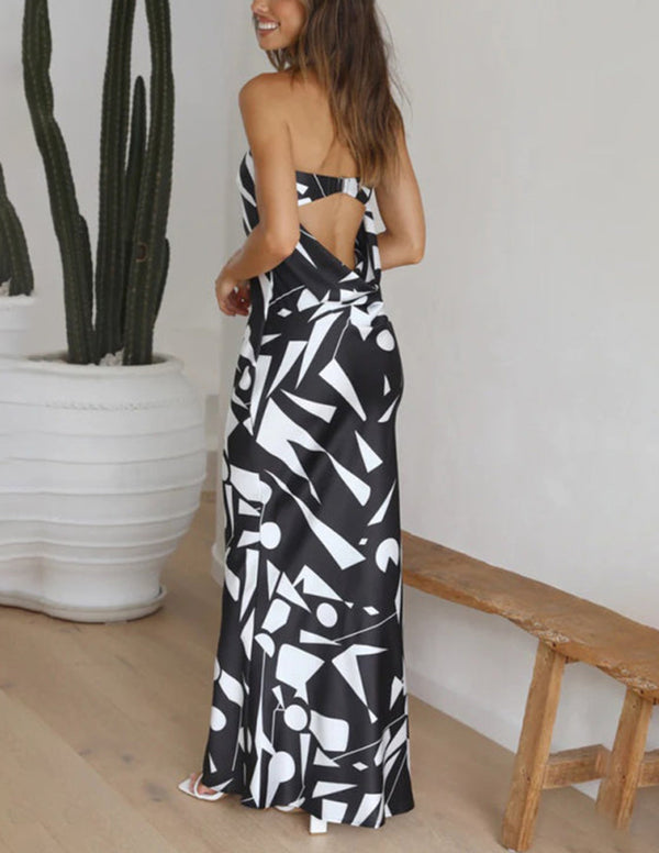 Jenica - Off-Shoulder Printed Maxi Dress