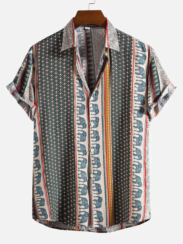 Yusuf - Geometric Print Shirt