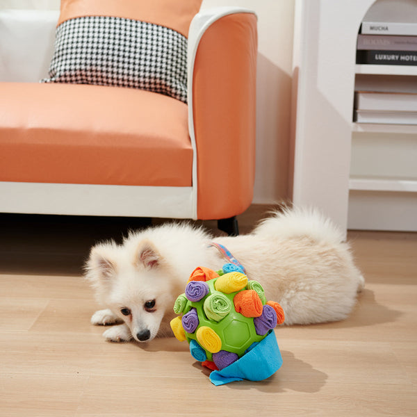 SnuffleRoll - Interactive Fleece Ball for Dogs