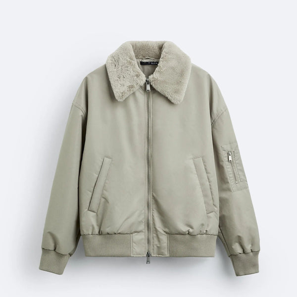 Ilyas - Sherpa Collar Bomber Jacket