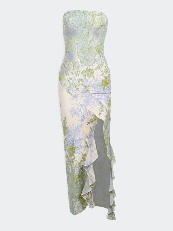 Annabeth - Floral Tube Midi Dress