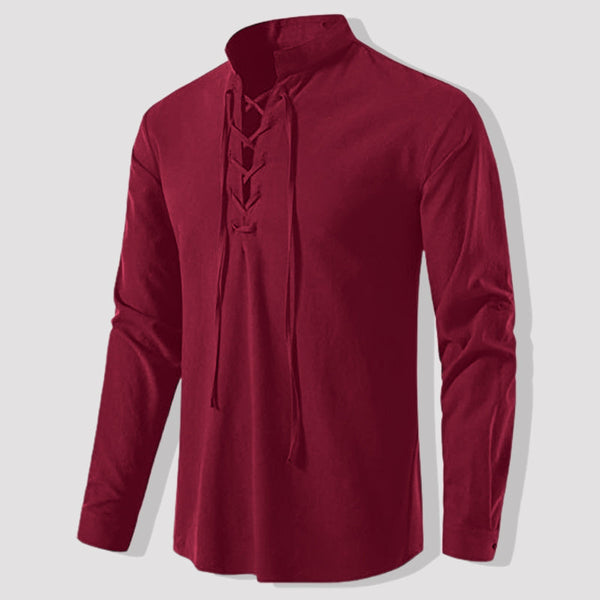 Alvin - Hippie Casual Stand Collar Shirt