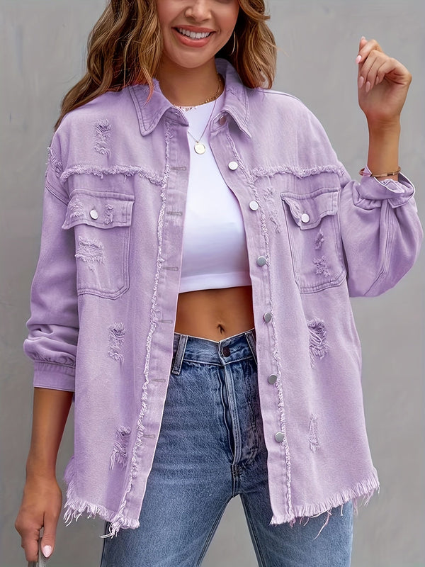 Magie - Ripped Oversized Denim Jacket