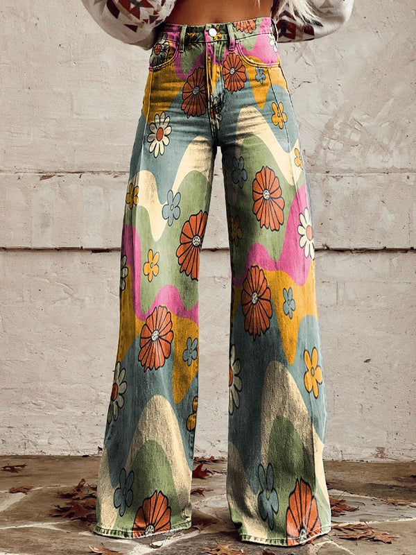 Nayomi - Floral Wide Leg Pants