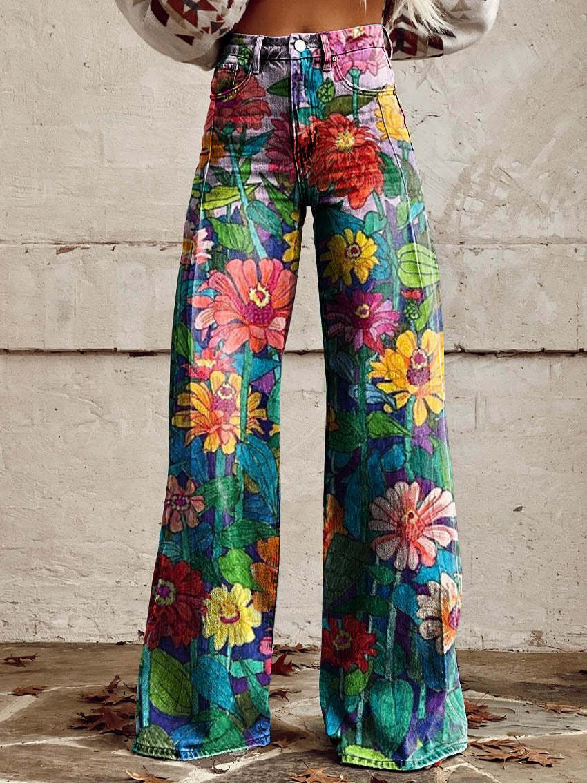 Nayomi - Floral Wide Leg Pants