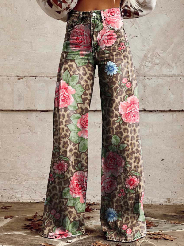 Nayomi - Floral Wide Leg Pants