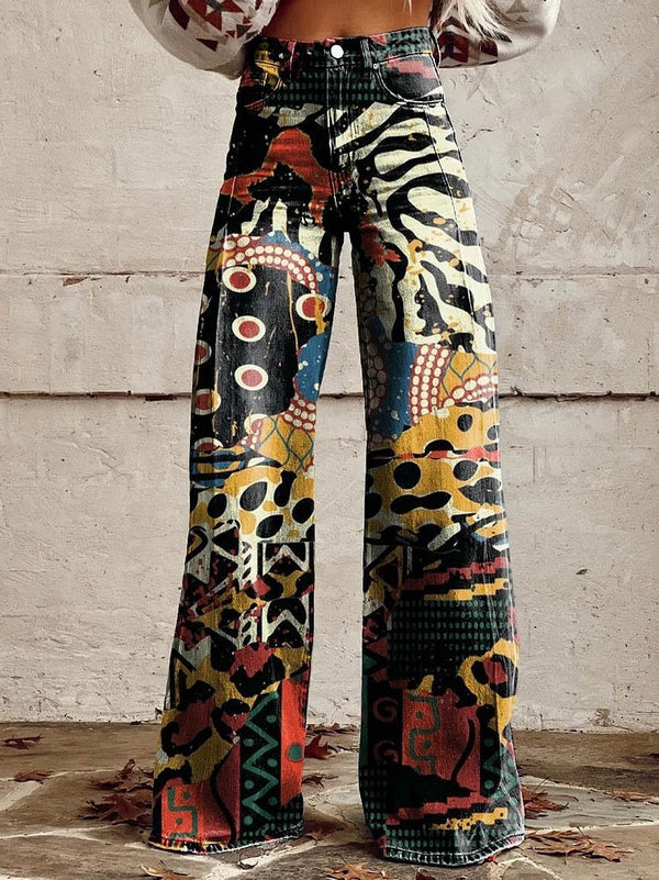 Caspian - Floral Bootcut Trousers