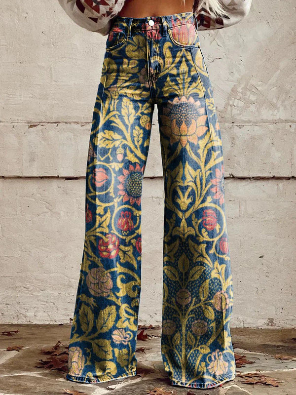 Nayomi - Floral Wide Leg Pants