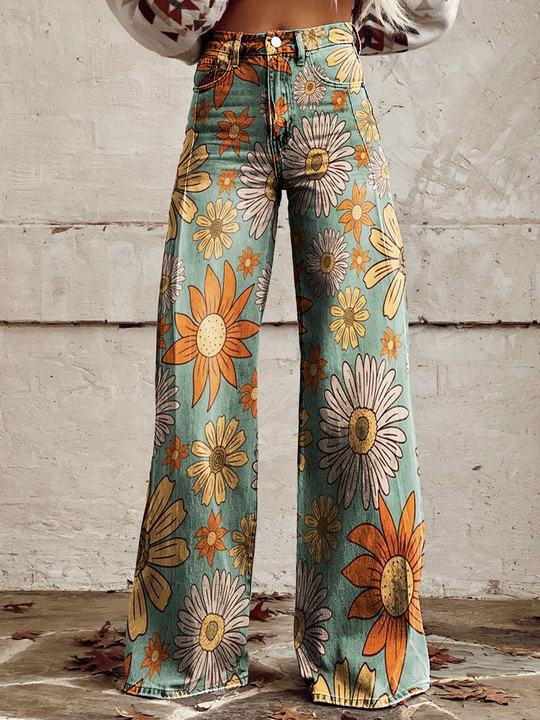 Nayomi - Floral Wide Leg Pants