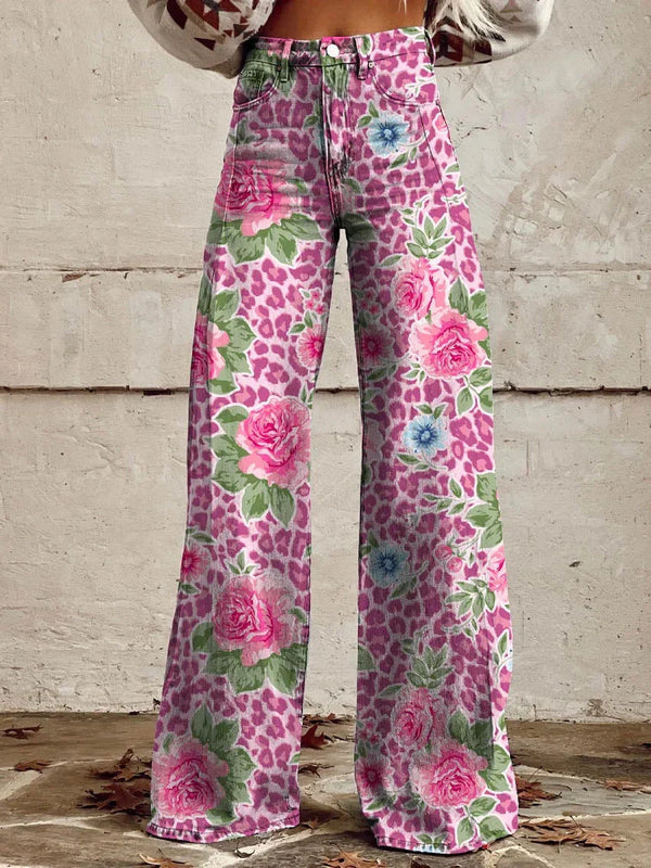 Nayomi - Floral Wide Leg Pants