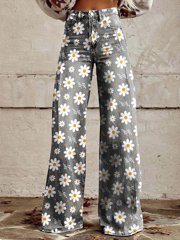 Nayomi - Floral Wide Leg Pants