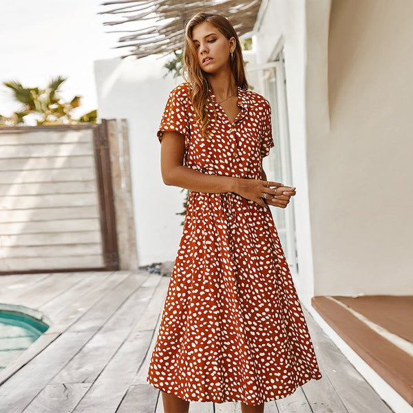 Precious - Polka Dot Midi Dress