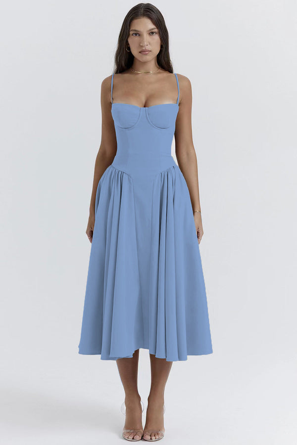 Etta - Sleeveless Corset Midi Dress