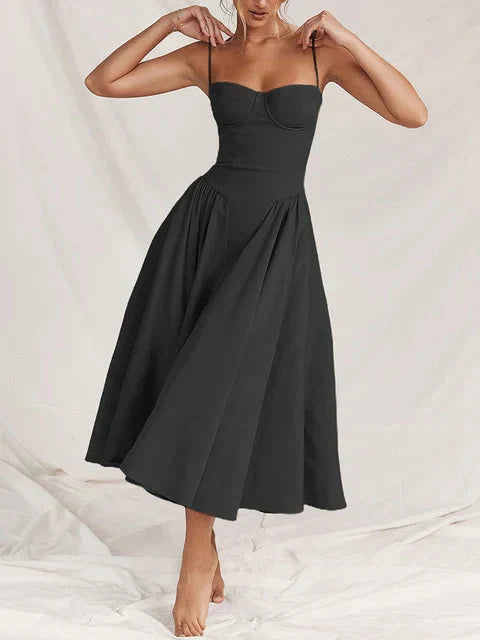 Etta - Sleeveless Corset Midi Dress