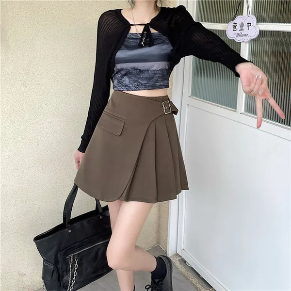 Gelie - Asymmetric Mini Skirt