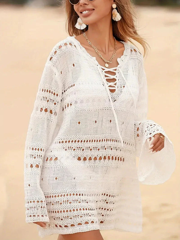 Regina - Boho Cover-Up Mini Dress