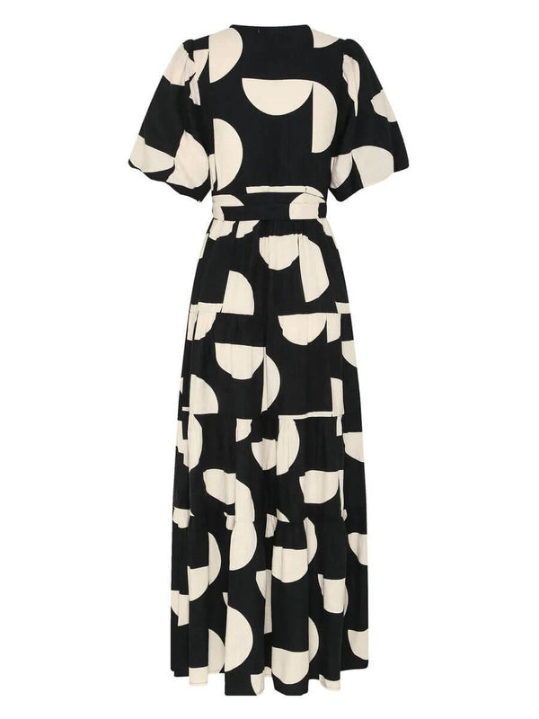 Arianne - Geometric Print Midi Dress